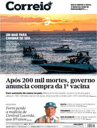 Capa do jornal Correio 08/01/2021