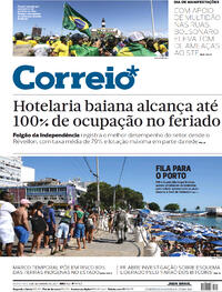 Capa do jornal Correio 08/09/2021
