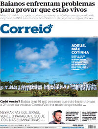Capa do jornal Correio 09/06/2021