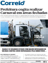 Capa do jornal Correio 10/08/2021