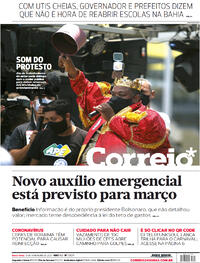 Capa do jornal Correio 12/02/2021