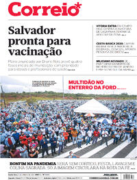 Capa do jornal Correio 13/01/2021