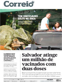 Capa do jornal Correio 13/09/2021