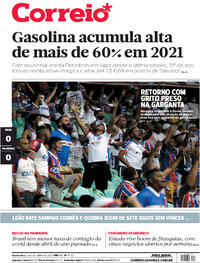 Capa do jornal Correio 13/10/2021