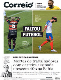 Capa do jornal Correio 14/06/2021