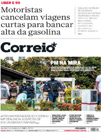 Capa do jornal Correio 14/09/2021