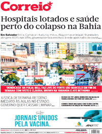 Capa do jornal Correio 15/02/2021