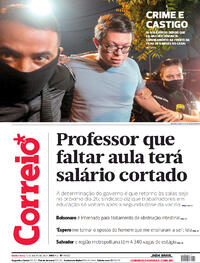 Capa do jornal Correio 15/07/2021