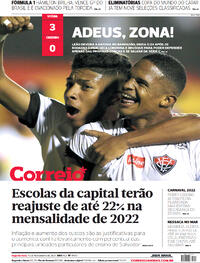 Capa do jornal Correio 15/11/2021