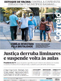 Capa do jornal Correio 16/02/2021