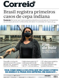 Capa do jornal Correio 21/05/2021