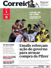 Capa do jornal Correio 21/07/2021