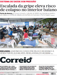 Capa do jornal Correio 21/12/2021