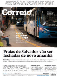 Capa do jornal Correio 23/02/2021