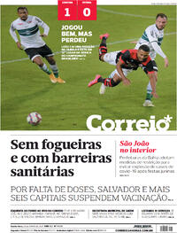 Capa do jornal Correio 23/06/2021
