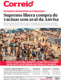 Capa do jornal Correio 24/02/2021