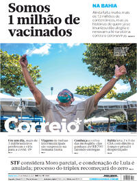 Capa do jornal Correio 24/03/2021