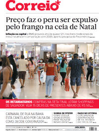 Capa do jornal Correio 24/12/2021