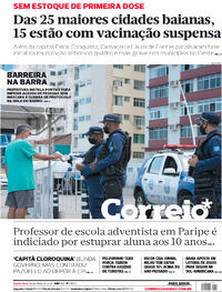 Capa do jornal Correio 26/05/2021