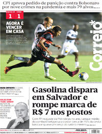 Capa do jornal Correio 27/10/2021