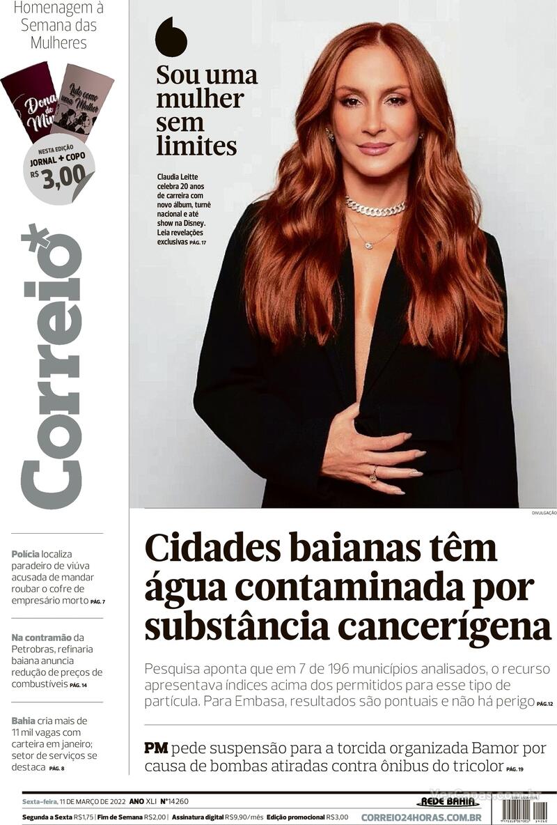 Capa do jornal Correio 11/03/2022