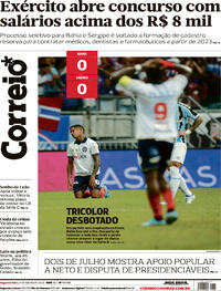 Capa do jornal Correio 04/07/2022