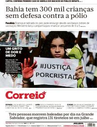 Capa do jornal Correio 09/08/2022