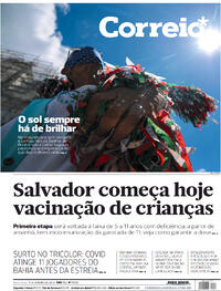 Capa do jornal Correio 14/01/2022