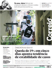 Capa do jornal Correio 16/02/2022