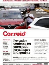 Capa do jornal Correio 16/06/2022