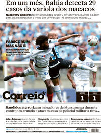 Capa do jornal Correio 17/10/2022