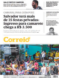 Capa do jornal Correio 21/02/2022
