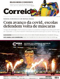 Capa do jornal Correio 21/11/2022
