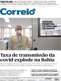 Capa do jornal Correio 25/01/2022