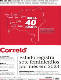 Capa do jornal Correio 26/09/2023