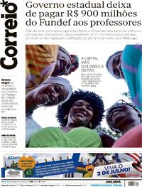 Capa do jornal Correio 28/07/2023