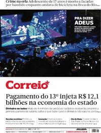 Capa do jornal Correio 29/11/2023