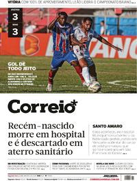 Capa do jornal Correio 22/01/2024