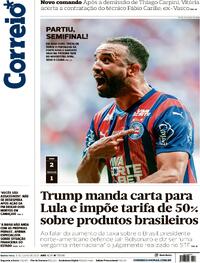 Capa do jornal Correio 10/07/2025