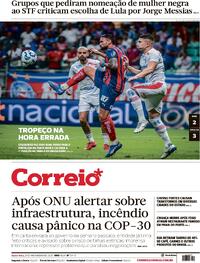 Capa do jornal Correio 21/11/2025