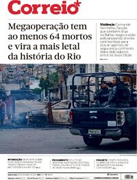 Capa do jornal Correio 29/10/2025