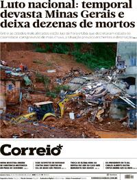 Capa do jornal Correio 25/02/2026