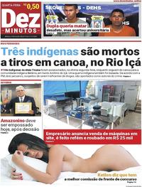 Capa do jornal Dez Minutos 04/10/2017