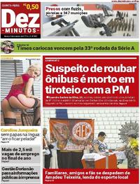 Capa do jornal Dez Minutos 09/11/2017