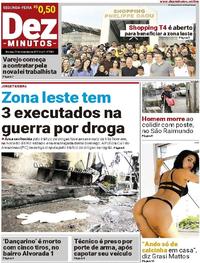 Capa do jornal Dez Minutos 11/12/2017