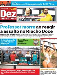 Capa do jornal Dez Minutos 13/07/2017