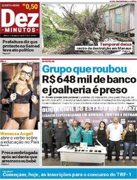 Capa do jornal Dez Minutos 13/09/2017