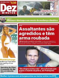 Capa do jornal Dez Minutos 13/11/2017