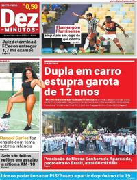 Capa do jornal Dez Minutos 13/10/2017