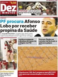 Capa do jornal Dez Minutos 14/12/2017